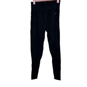 Gymshark black seamless full length leggings WOMENS SIZE S